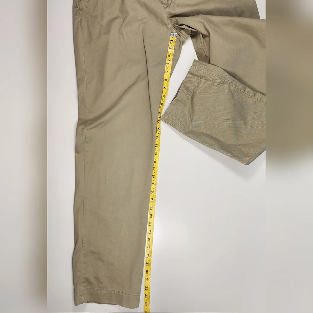 Polo Ralph Lauren Beige Cotton Flat Front Casual Pants Men's‎ Solid 36/34